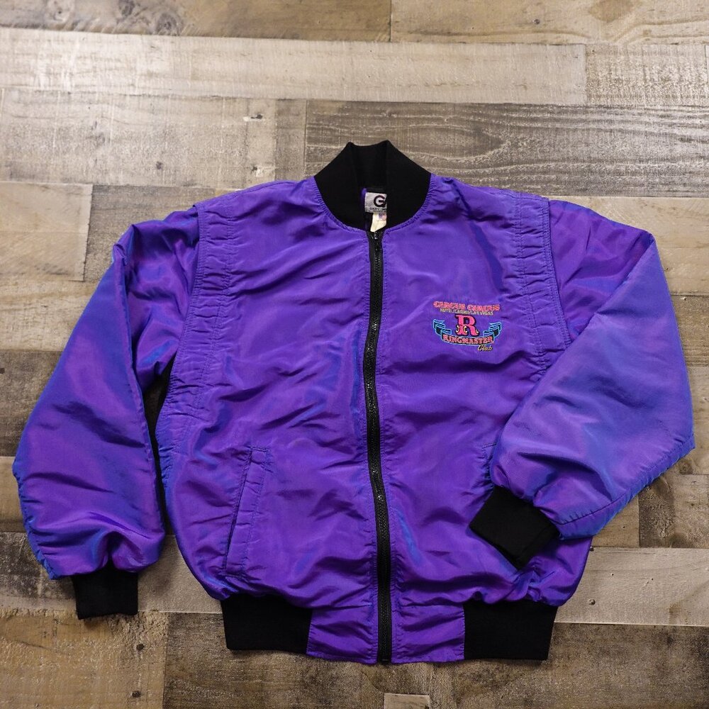 Vintage Circus Circus Las Vegas Ringmaster club jacket adult large purple